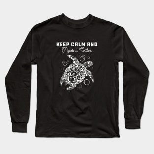 Marine Turtle - Keep calm and save marine turtles Long Sleeve T-Shirt